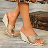 Women's Sandals Hemp Rope New Sexy New Fashionable Simple Wedge Heel Waterproof Table LFD-11011-4