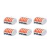 40Pcs Lever Nut Connector 5 Way Conductor Compact Wire Fast Connection Terminal Block PCT‑215