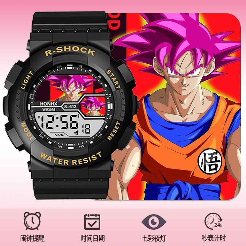 Anime Dragon Ball Son Goku Saiya-Jin Sports Watches Digital Watches Multifunction Waterproof Wristwatch Electronic Clock Gift