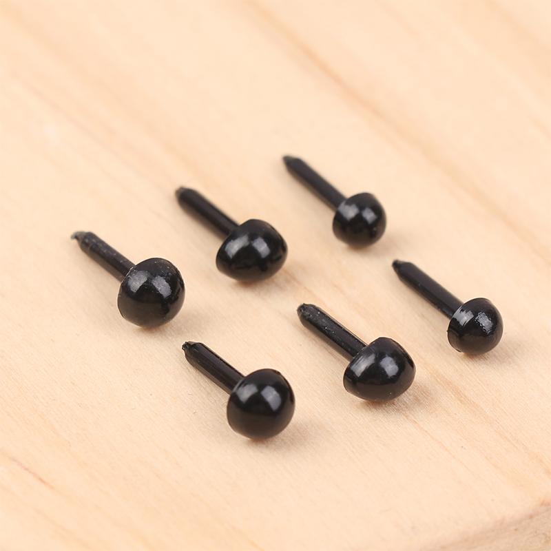 100 шт. Пластиковые мини-черные глаза и носы для плюшевых животных, аксессуары для кукол, сделай сам, мягкая игрушка для собак, детали декора