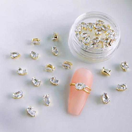 20 шт./кор. украшения для ногтей блестящие кубические цирконии блестящие стразы для ногтей ювелирные украшения для женщин