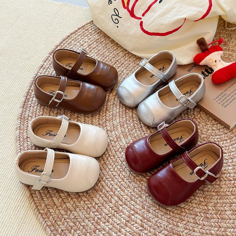 Girls Soft Sole Mary Jane Shoes 2026 British Style Flat Toddler 4-6 Years