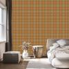 Autumn Plaid Wallpaper Gold, Orange and Ochre 50x1000