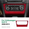 Для Volkswagen VW Golf 6 GTI R MK6 2008 2009 2010 2011 2012 2013 Италия Супер Замша Автомобиль Центральная Панель Кондиционера CD Рамка Отделка Наклейка