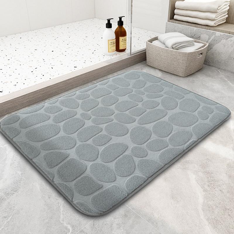 Home Bathroom Memory Foam Floor Mat Bathroom Anti-slip Absorbent Mat Toilet Door Entrance Bathroom Foot Mat