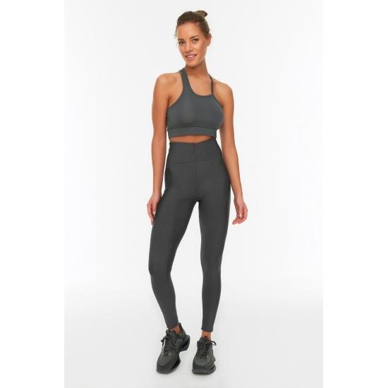 Sports Clothing Stitch Detail Gatherer Full Length Sports Tights