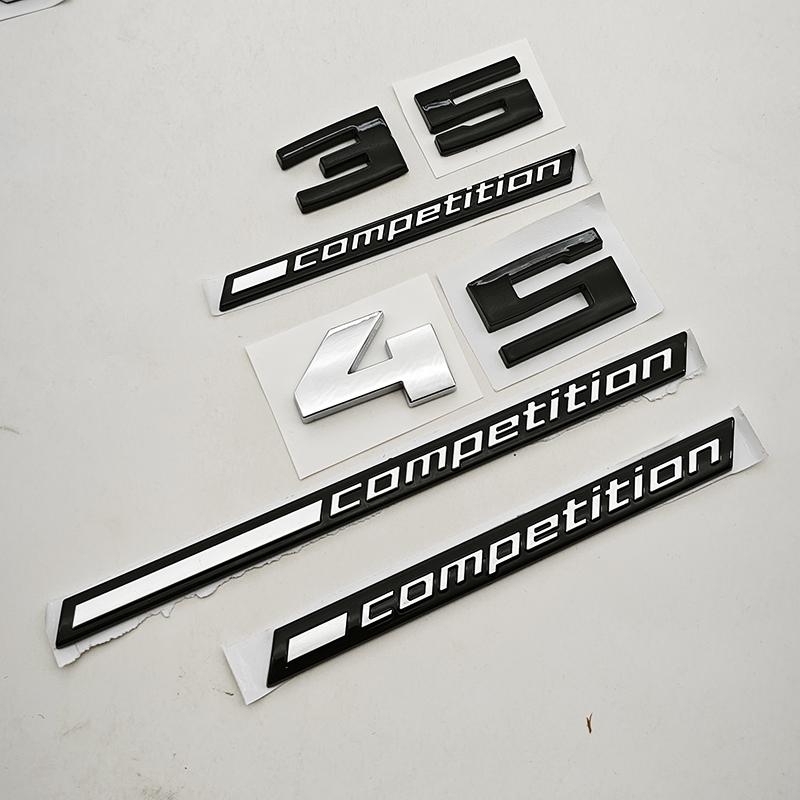 3D ABS Car Sticker M Series Competition Numbers Rear Trunk Emblem Decals For BMW M1 M2 M3 M4 M5 M6 X4M X5M X6M Accessories EJ3