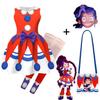 94258 Детские Девочки Лили Lovebraids Клоун Принт Бант Без Рукавов Платье Брюки Сумка Наборы Костюмы для Косплея на Хэллоуин