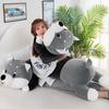 Cute Husky Plush Pillow with Sweet Messages Soft Stuffed Animal Huggable Floppy Dog Doll