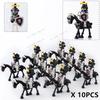 Medieval Skeleton Soldier Military Army Knight Building Block Accessories Action Figure Toys for Children Gifts AX9815 AX9816