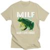 MILF Man I Love Frogs Tshirt for Men Short Sleeves Casual T Shirt Tshirt Slim Fit Pure Cotton Tee Valentines Day Gift