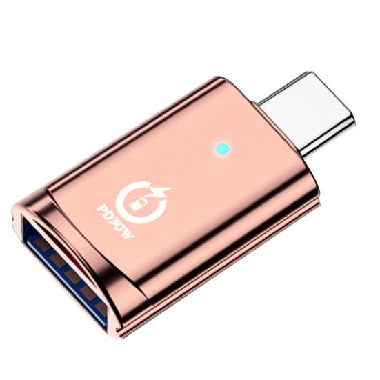 Тип C к адаптеру USB 3 PD с быстрой зарядкой и высокоскоростным разъемом для передачи данных.