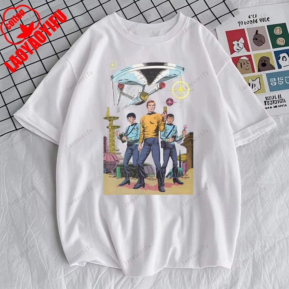Футболка Star Trek Летняя Мужская Футболка Star Trek Мужская Футболка Дышащая Camisetas 2026 Женские Харадзюку Креативные Крутые Топы