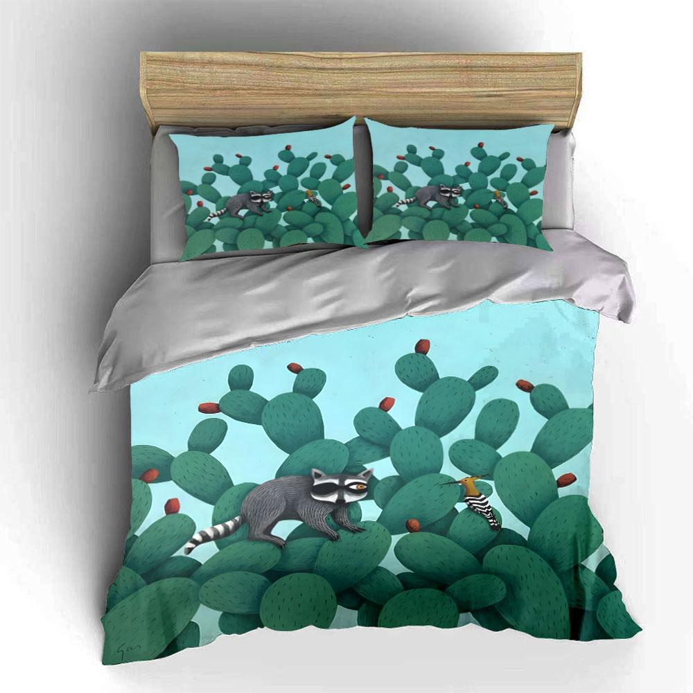 "Whimsical desert harmony." Bedding sets Duvet covers Pillowcases(1* Duvet Cover 2* Pillowcases without duvet insert)