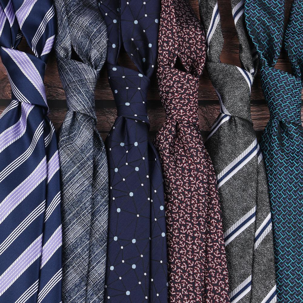 Retro Hand Tie Male British 8Cm Dress Business Professional Casual Blue Pattern Wedding Groom Senior Sense