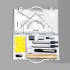 Mechanical Engineering Drafting Drawing Tool Set Industrial Design Toolkit with Pencil Sharpener Art Knife Rulers Compass Drawing Template
