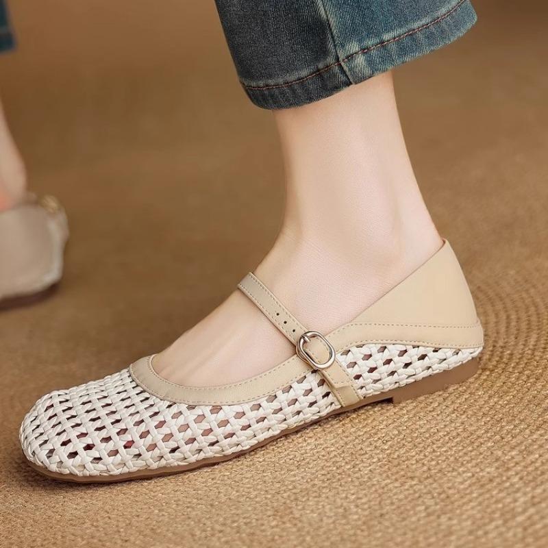 Версия из овчины~ Туфли на плоской подошве женские новые туфли Мэри Джейн с юбкой мягкая подошва туфли с полыми отверстиями