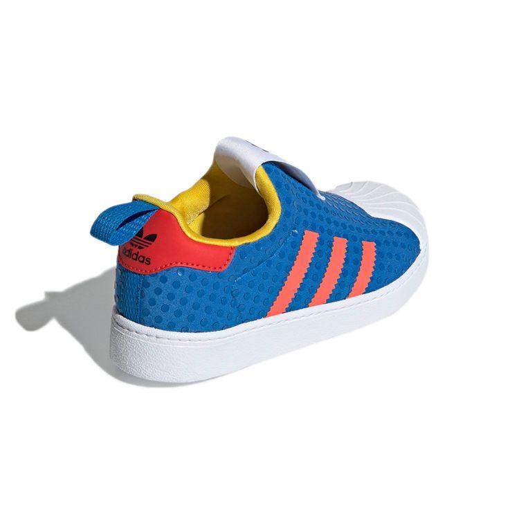 LEGO x adidas Superstar 360 J Ярко-синие детские кроссовки Обувь-Белый Eqt-Желтый H02730