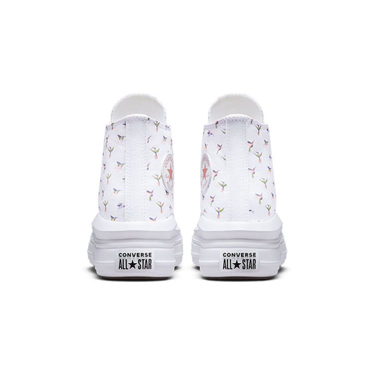 Converse Толстая подошва, увеличивающая рост, прочные парусиновые кеды с высоким верхом, детские кроссовки, белые A01023C