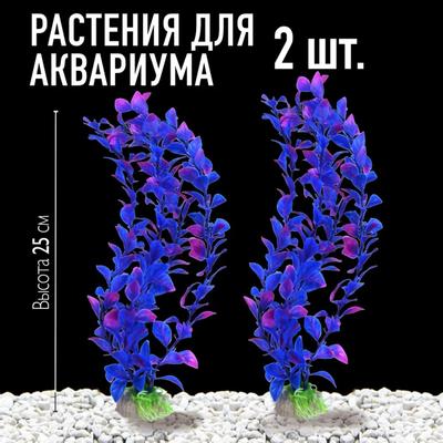 Аквариум Аквариум Аквариум Растения Декоративные 10,6 дюйма Фиолетовый 2 штуки