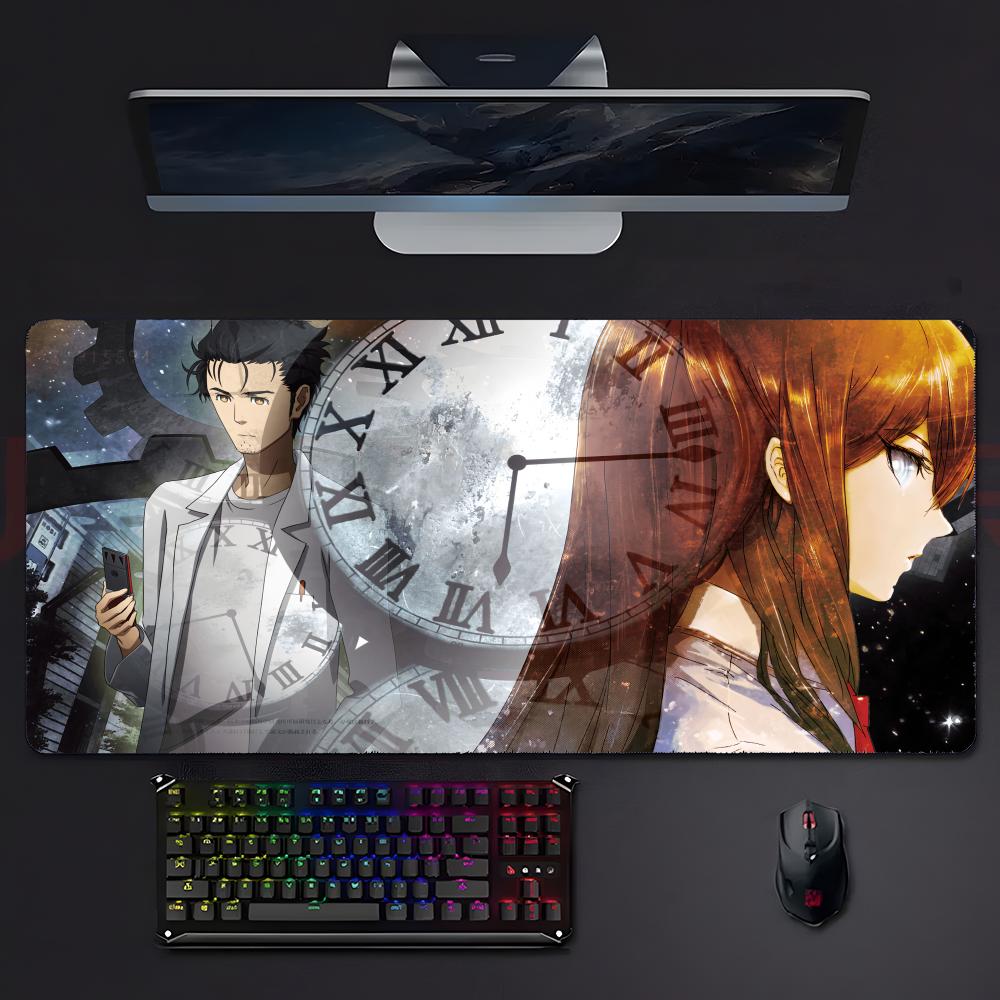 Классический Крутой Аниме Ssteins Gate Коврик для Мыши Коврик Большой Игровой Заблокированный Край Утолщенный Настольный Коврик для ПК