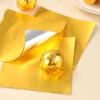 100 Sheets Gold Foil Candy Wrappers Square Gilded Aluminum Foil Paper Chocolate Wrappers Diy Decorations