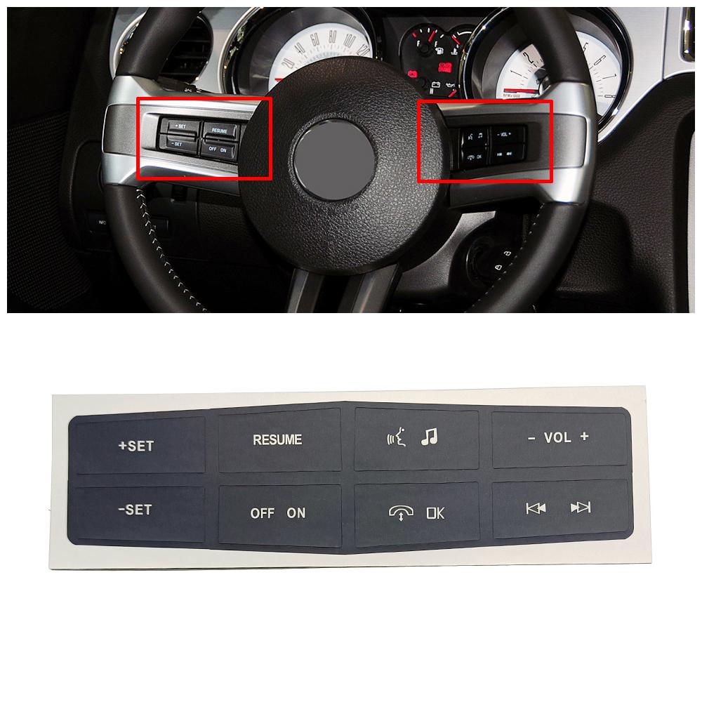 Для Ford Mustang 2010 2011 2012 Набор для ремонта кнопок рулевого колеса автомобиля Наклейка-декаль Исправить выцветшие некрасивые анти