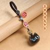 1pc Ebony Cute Black Cat Keychain Decor for Mobile Phone Chain Hand-knitted Creative Cute Accessories Sandalwood Wooden Gifts