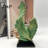 Feather Table Accent Ornament, Decorative Decoration with Fine Carving, Decor Sculpture for Home Living Room Office Garden Bedroom Ornament