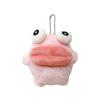Cute Sausage Mouth Frog Key Chain Cartoon Plush Doll Pendant Couple Key Ring Backpack Charms Car Bag Decor Christmas Gift