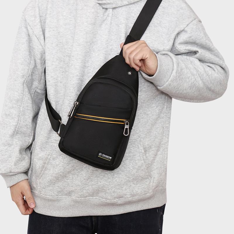 Нагрудная сумка, модная новая однотонная мужская нагрудная сумка, уличная повседневная модная сумка через плечо на одно плечо