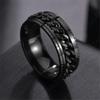 Spinner Rotating Punk For Teens Korean Finger Rings Men Rings Twist Chain Women Anxiety Rings