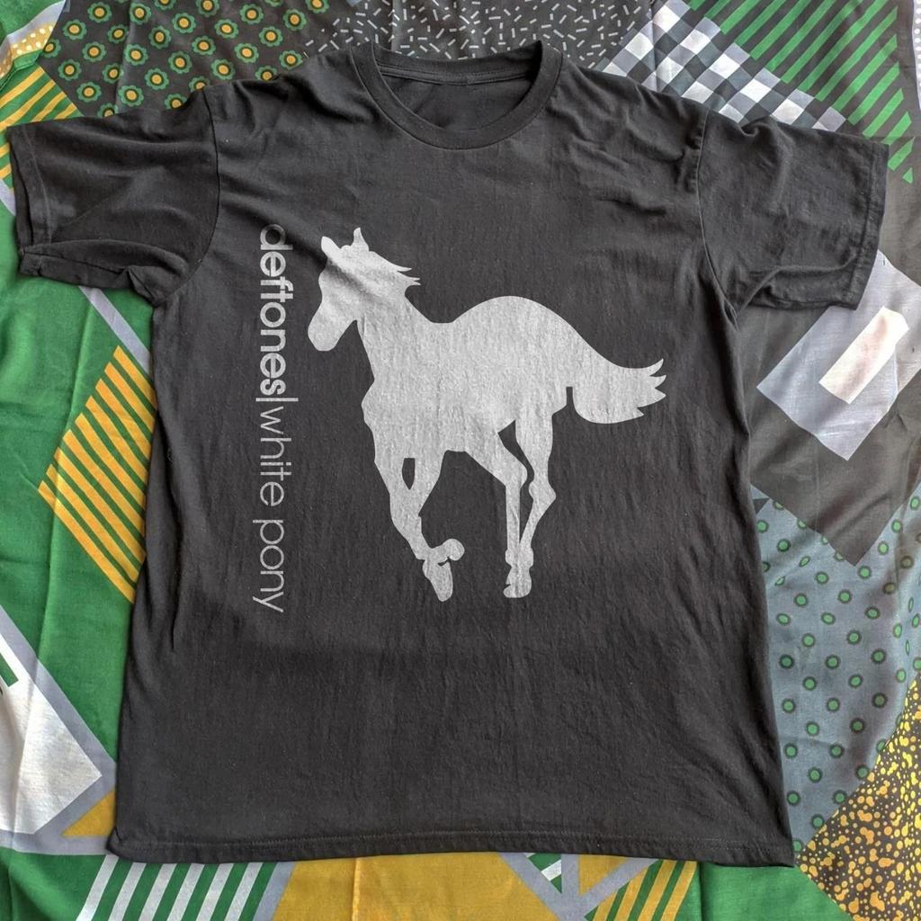 Футболка Deftones White Pony Альбом Топы футболки Мужские Женские, Унисекс Черная Футболка Топы футболки Мужские Женские, Размер S-4XL