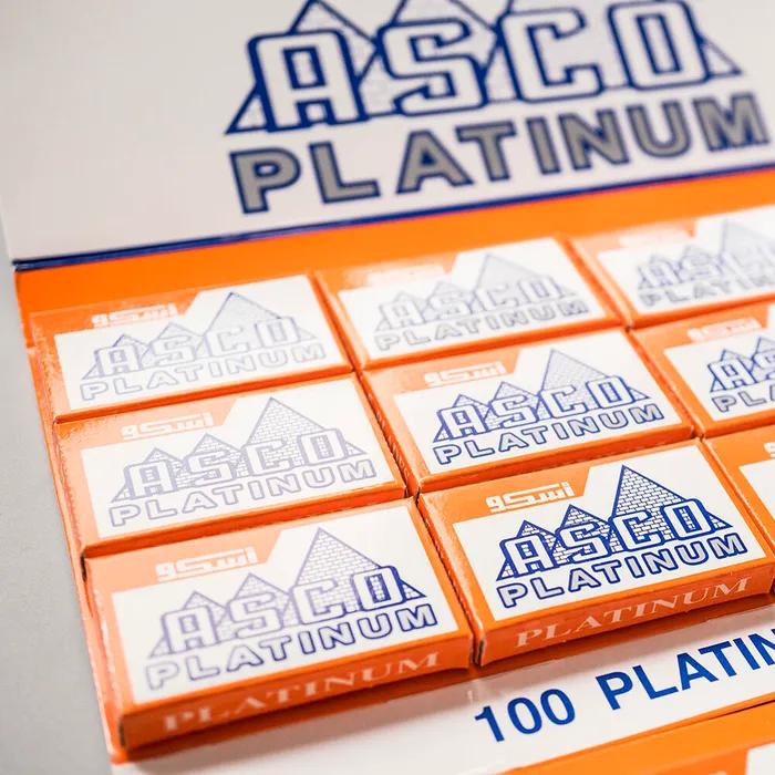 Лезвия для бритвы Asco Platinum, 20 штук (100 отсчет)