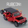 1/32 Jeep Wrangler Rubicon Модель игрушечного автомобиля с высокой имитацией звука и света внедорожная литая коллекционная игрушечная машина для детей