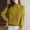 Свитер для женщин Осень Зима Утепленный Теплый Вязаный Эластичный С длинным рукавом Водолазка Топы
