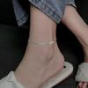 Summer Fashionable and Versatile High-class Sense of Full of Stars Double-layer Bracelet Beads Rice Anklet Tide Jewellery