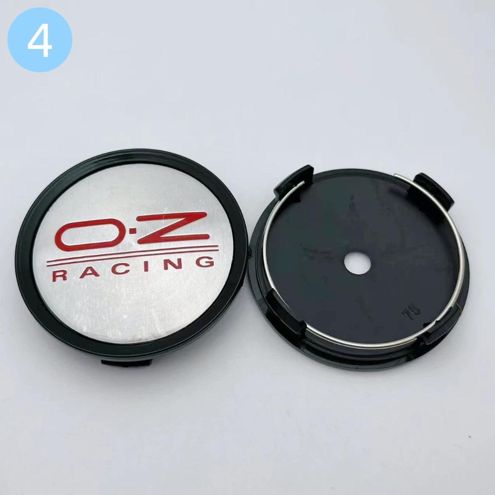 4pcs 75mm OZ O.Z Racing Logo Emblem Car Wheel Center Caps Wheels Hub Cap Hubcaps Auto Rim Centre Cover Styling Car Accessories
