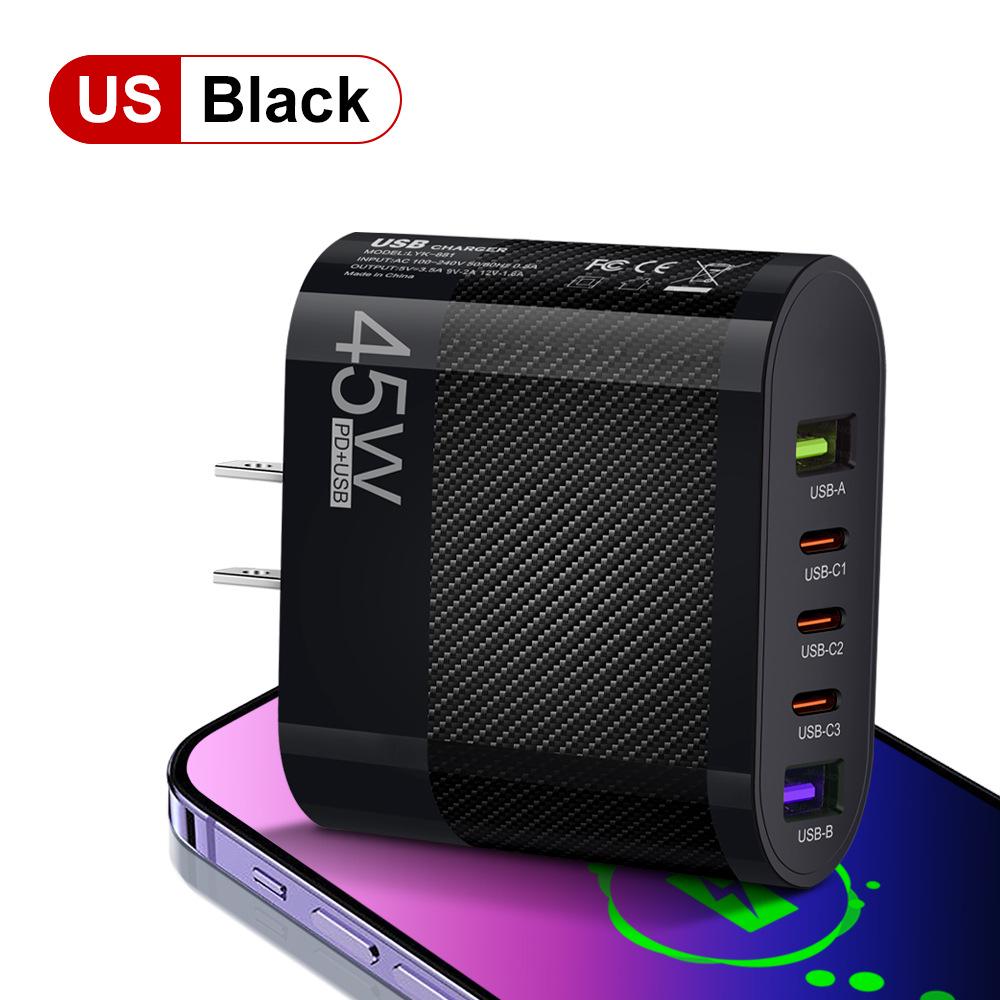 3.5A Multi-Port Charger: Type-C & USB Ports with US/EU/UK Plugs