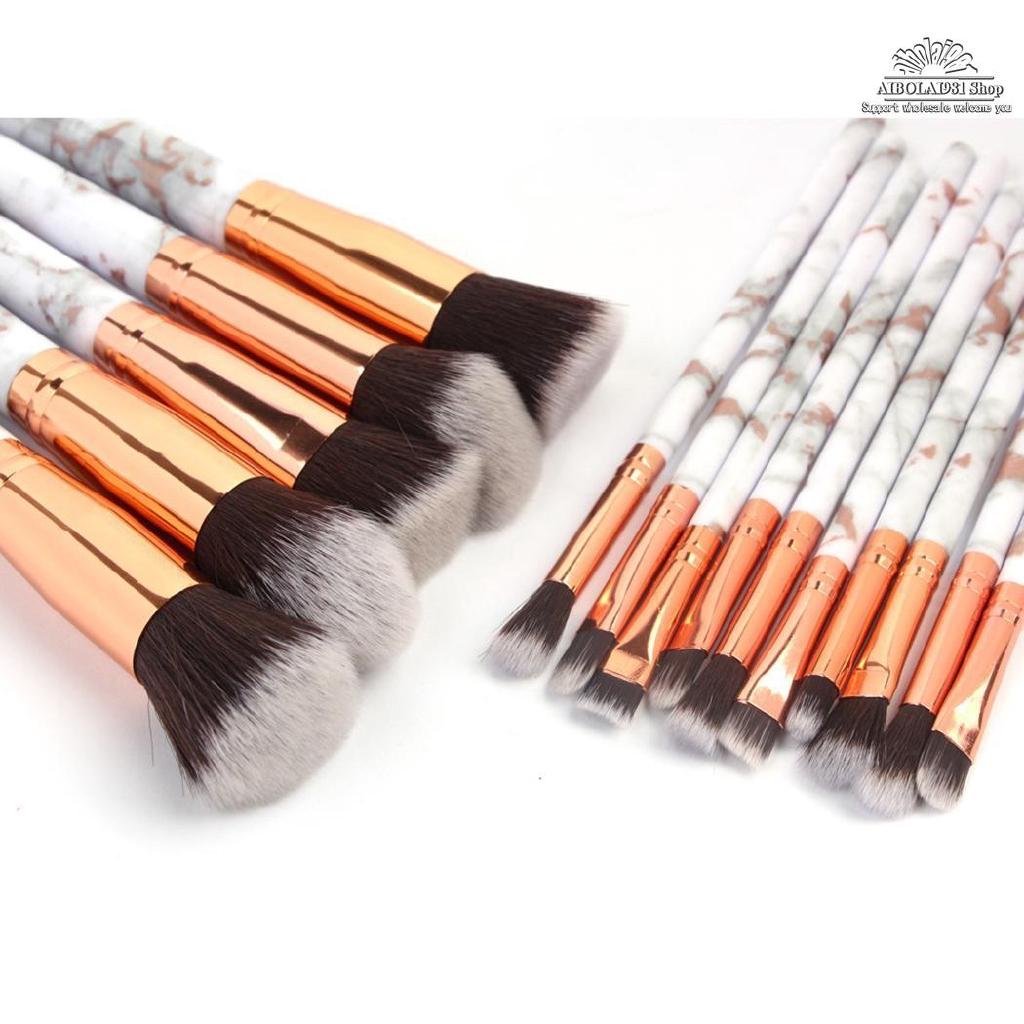 Makeup Brush Portable Marble 10 Makeup Brush Set Full Blush Brush Beauty Tools Eye Shadow Brush Set Brush