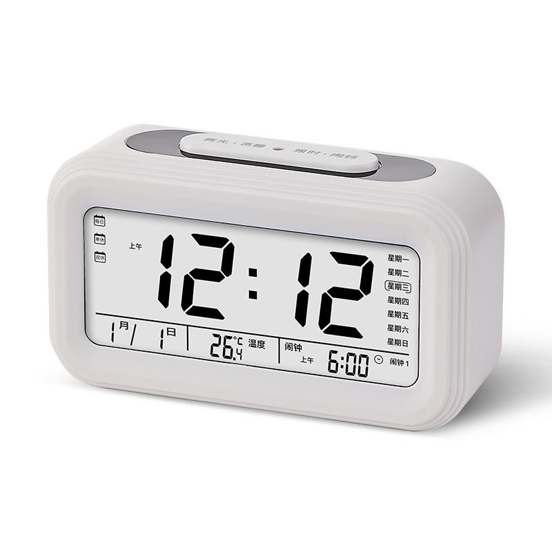 Charging Voice Clock Three Sets of Alarm Clock Smart Smart Clock Creative Mute LED Electronic Alarm Clock Gift