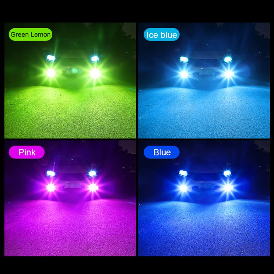 2 шт. 880 3030 чипов, 24 светодиода, несколько цветов, супер яркие автомобильные противотуманные фары, лампы для автомобилей, грузовиков, противотуманные фары, дневные ходовые огни DRL