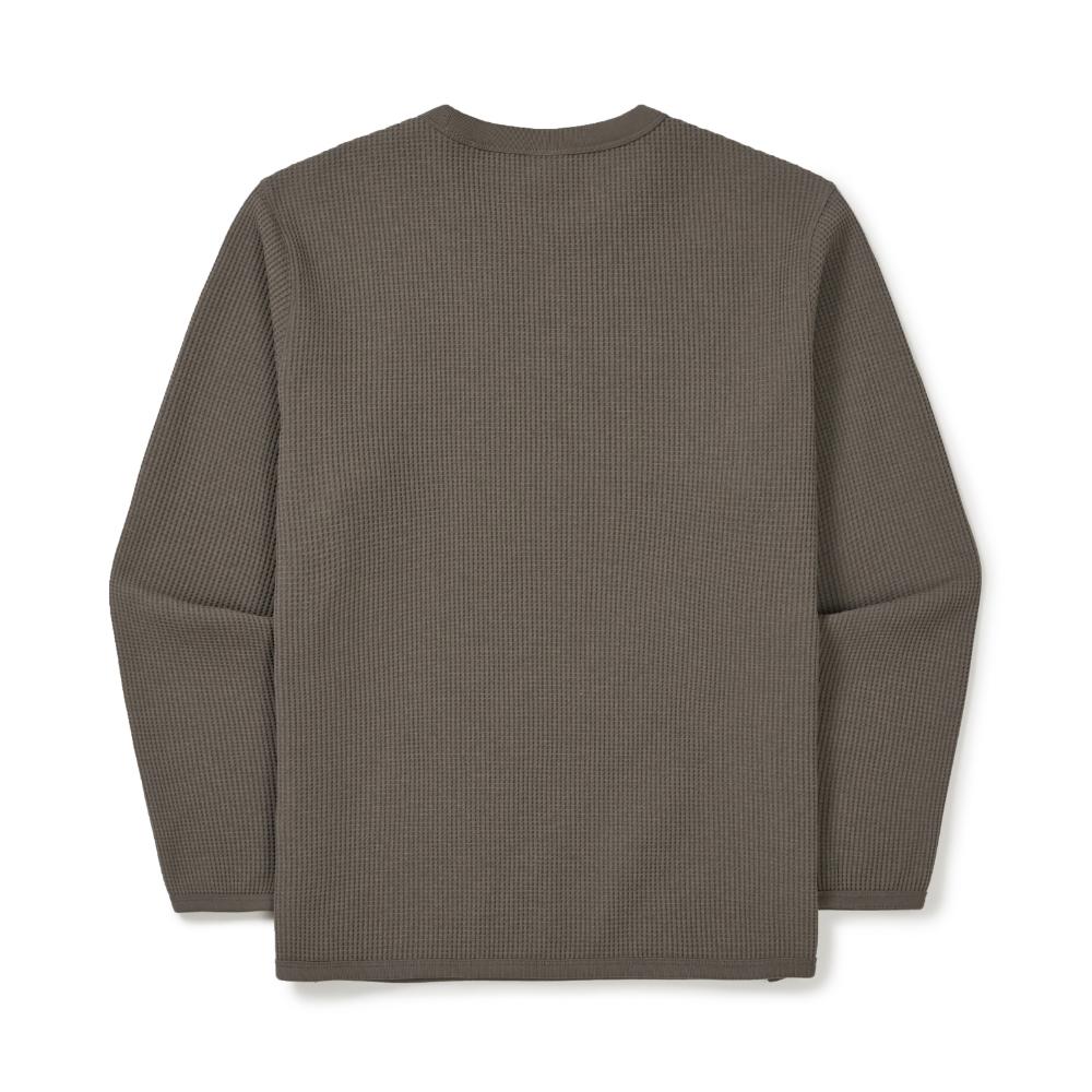 [Snowpeak] Delta Peak Waffle Sweatshirt Dark Khaki (S25FMTHT16)
