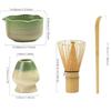 4PCS Bamboo Ceramic Matcha Whisk Reusable Matcha Stirring Brush New Japanese Matcha Tea Set