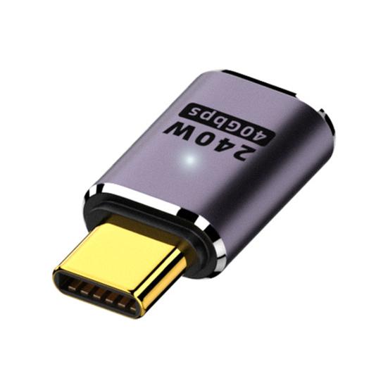 USB C адаптер с прямым углом 240 Вт PD 8K@60 Гц видео зарядный адаптер 40 Гбит/с передача данных светодиодный металлический адаптер для MacBook Pro для iPad Pro