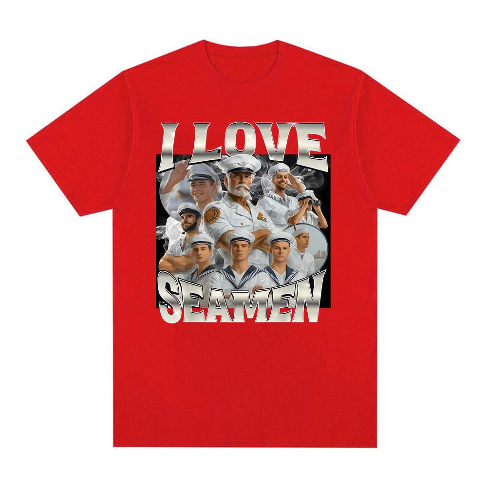 I Love Seaunisex Funny Meme Gift Merch TShirts Unisex Unisex Fashion Vintage Oversized T Shirt Casual Cotton Short Sleeve TShirt Tops