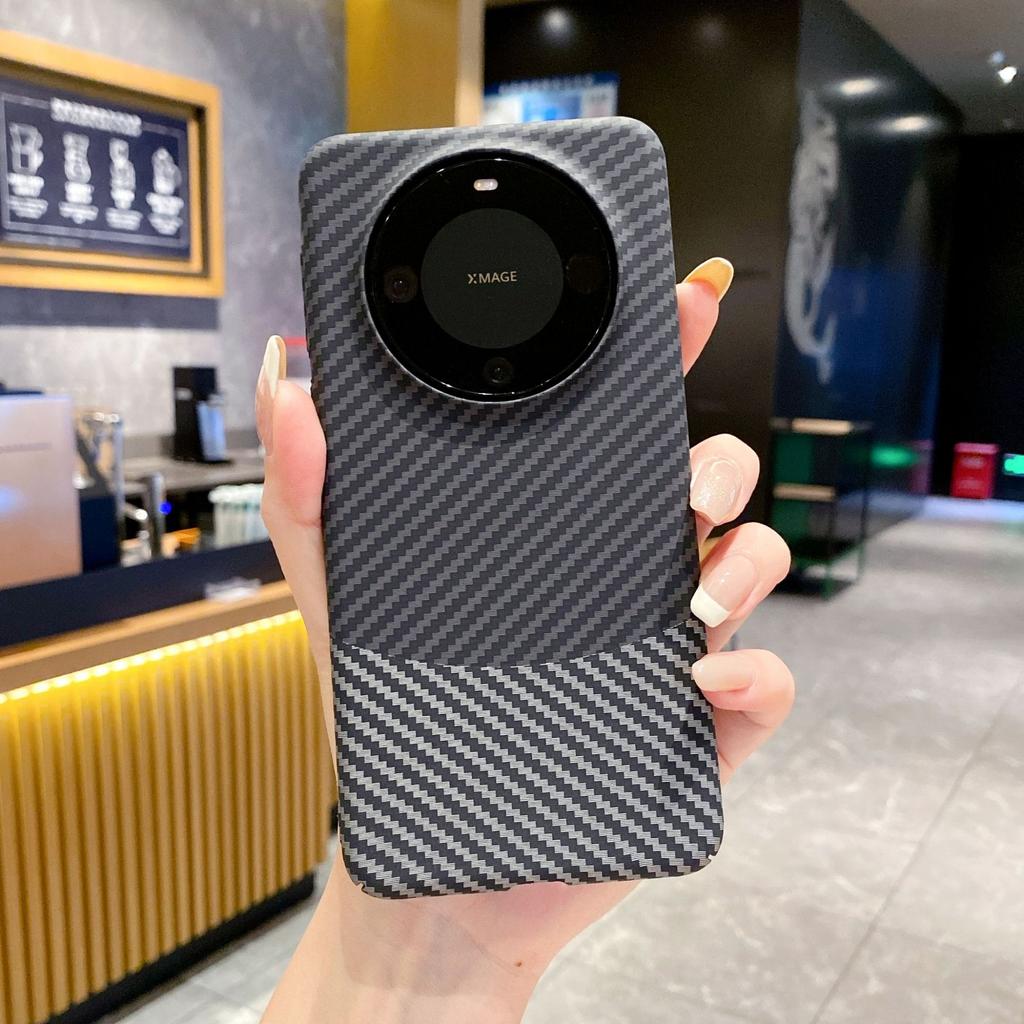 Применимо к чехлу для мобильного телефона Huawei Mate70pro с контрастным цветом и рисунком из углеродного волокна Pura70 ультратонкий матовый с магнитной защелкой 650PC