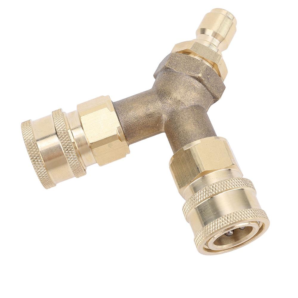 Heavy Duty Pressure Washer Tee Brass Pressure Washer Coupler  Water Line Accessory Use