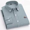 Качественная рубашка Оксфорд из 100% хлопка для мужчин, с длинным рукавом, повседневная, деловая, обычного кроя, формальная, социальная блуза, мужская одежда