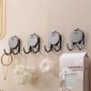 Press Type Suction Cup Double Hook Wall Organizer Door Back Clothes Hook Key Clothes Hook  Bathroom